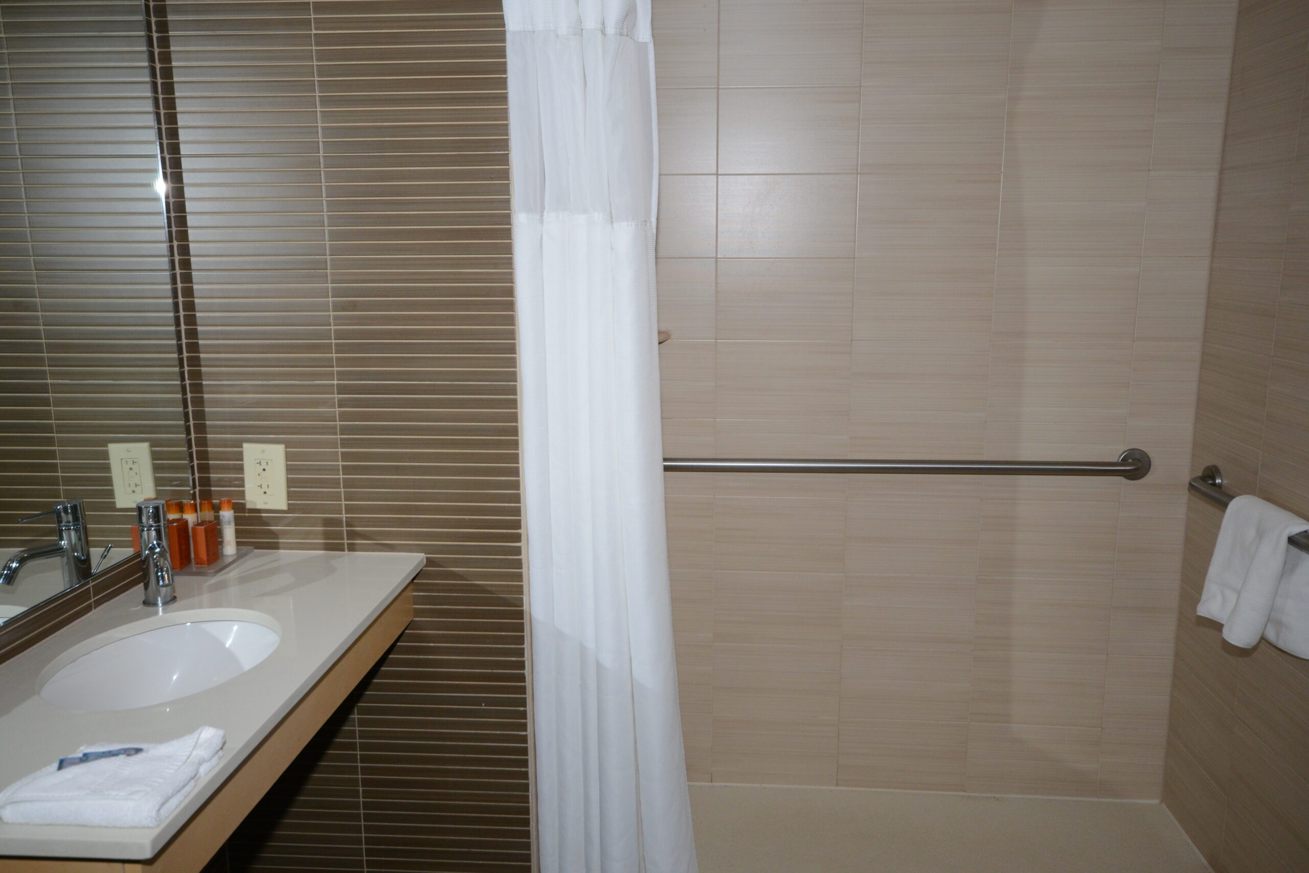 ADA Shower in room at Ocean Club Hotel, Cape May NJ