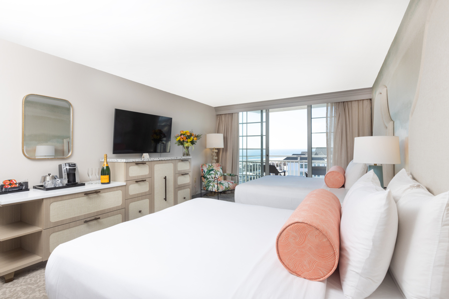 Two Queen Bed Side Ocean View Room - Ocean Club Hotel Cape May